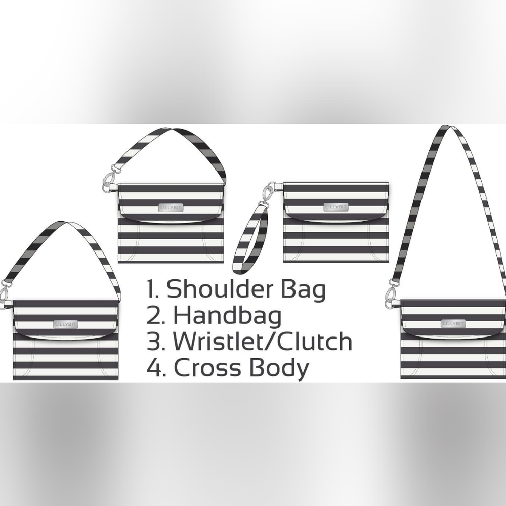New stripes diaper clutch with changing pad